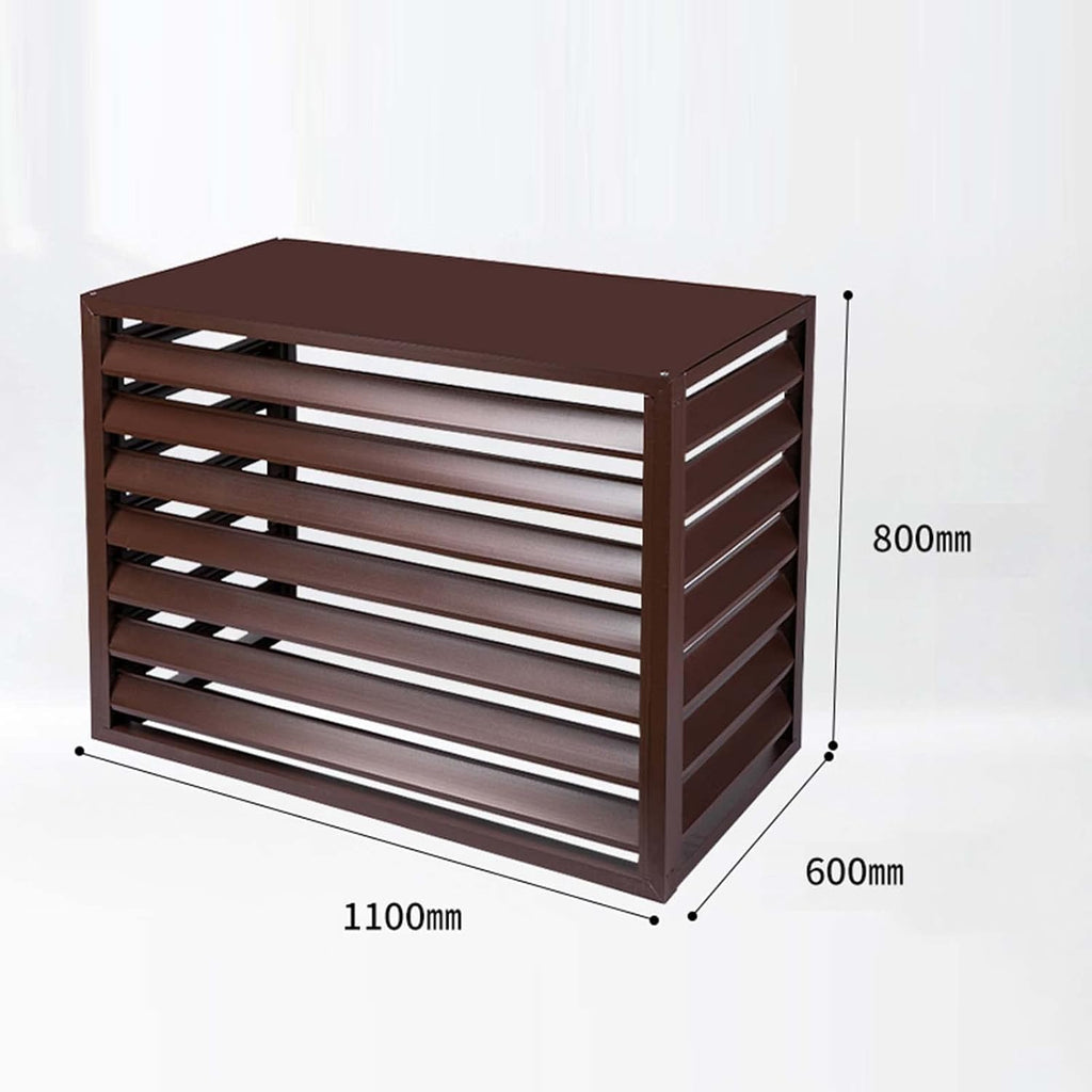  Housse De Climatiseur D'extérieur En Aluminium Résistant Aux Intempéries – Bouclier Décoratif Pour Unités AC Et Poubelles – Protection Pour équipement Et Unités D'extérieur