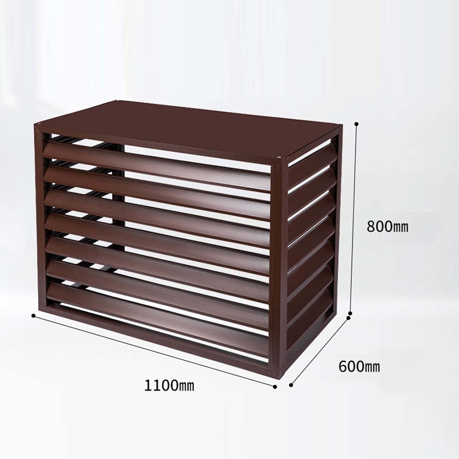  Housse De Climatiseur D'extérieur En Aluminium Résistant Aux Intempéries – Bouclier Décoratif Pour Unités AC Et Poubelles – Protection Pour équipement Et Unités D'extérieur