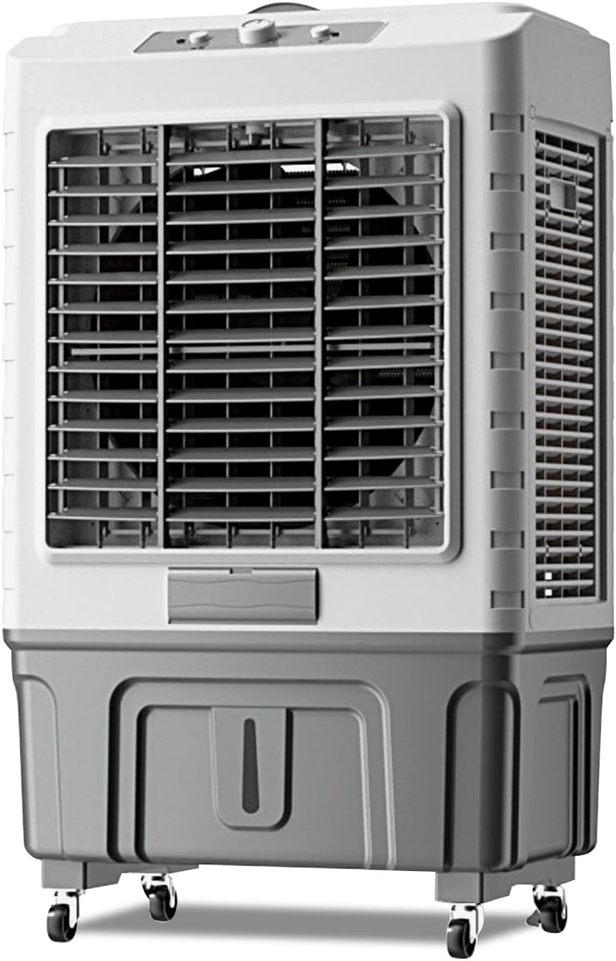  Climatiseur Portable Swamp Cooler, Refroidisseur D'air Par évaporation Avec Réservoir D'eau De 55 L/14,5 Gal, Oscillation à 120°, 3 Vitesses, Ventilateur Pour Chambre, Terrasse, GA