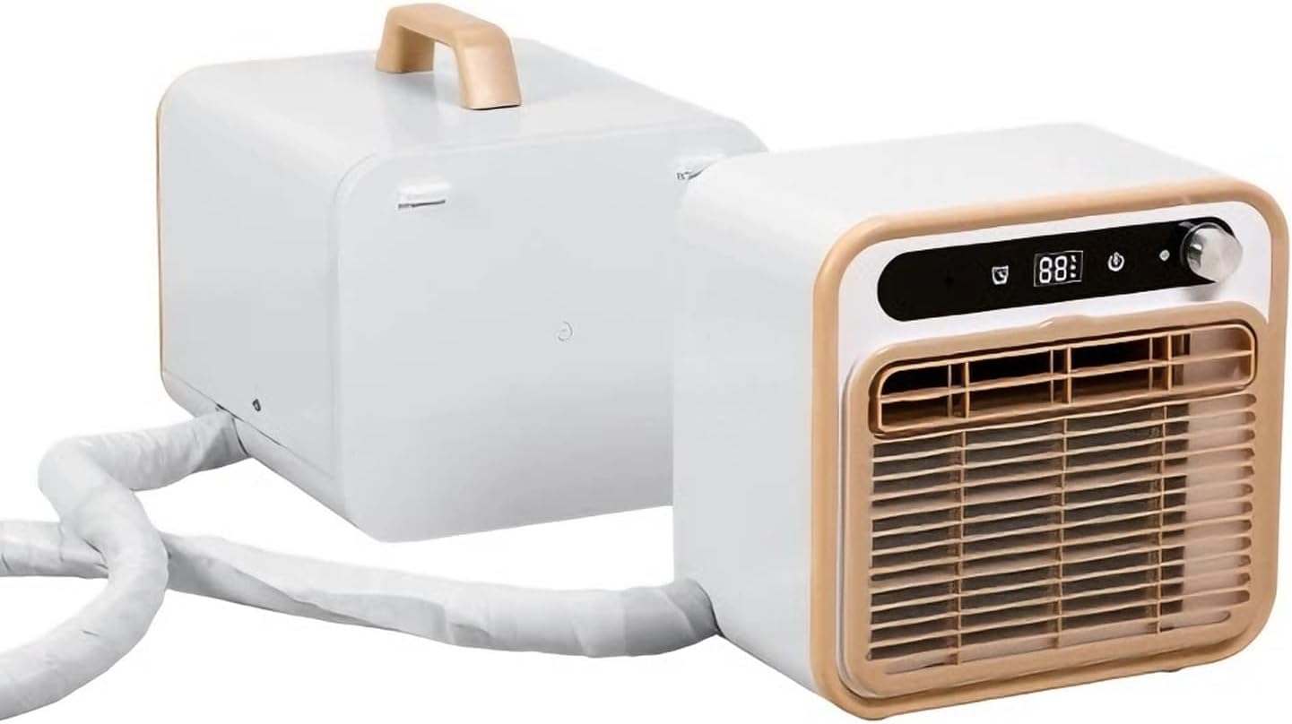  Système De Séparation AC Portable 5000 BTU Avec Contrôle Tactile Intelligent Et Minuterie 12H, Unité De Refroidissement Ultra-Calme Pour Chambre à Coucher, Bureau, VR Et Camping Comprend Tuyau