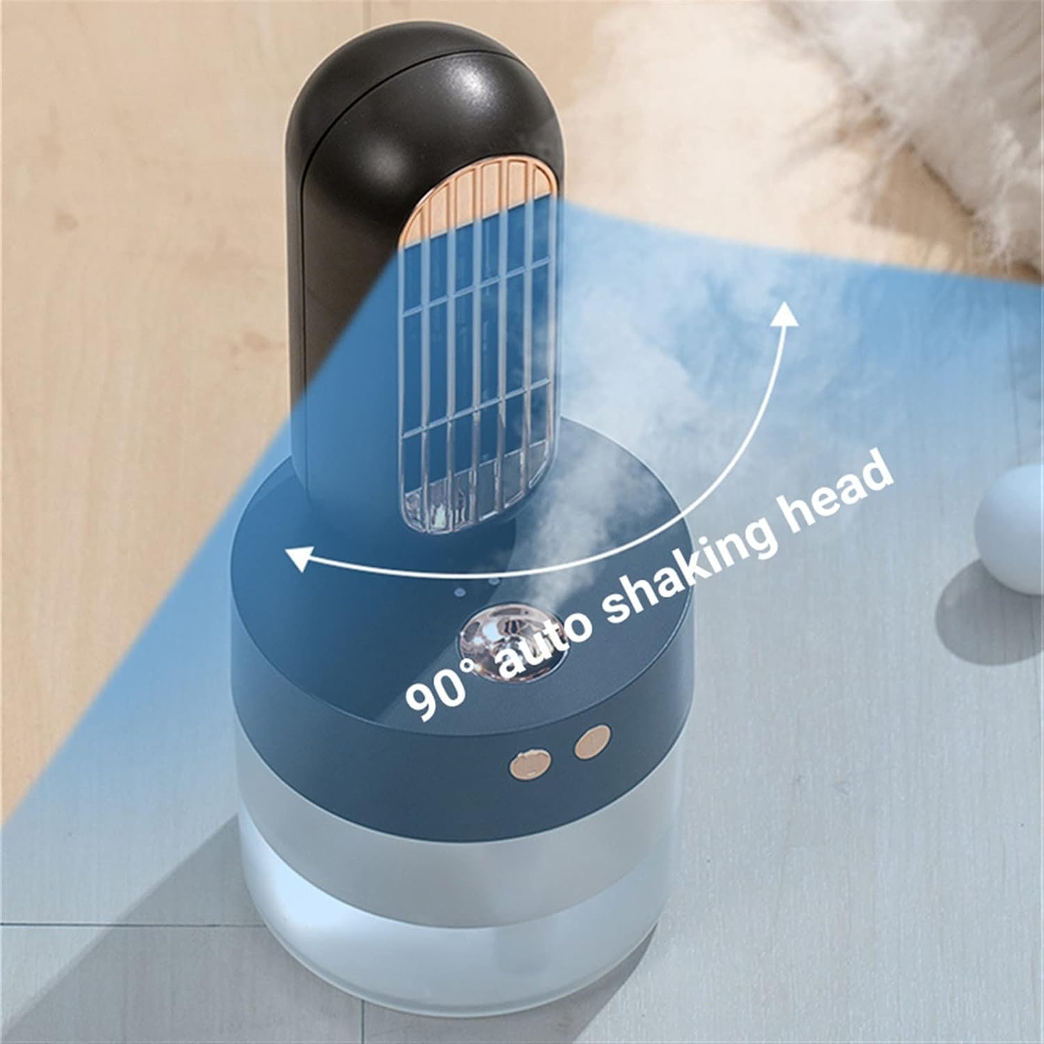  DieffematicKTY Climatiseur Mobile Portable Rechargeable Water Cooling Fan With Air Humidifier Surface Mist Air Conditioning Fan (Color : White)