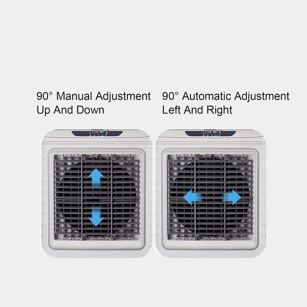  Climatiseurs Portables, Rafraichisseur D'air Avec 4 Blocs De Glace, Oscillation à 90°, Pour Garage, Cour Et Usage Commercial