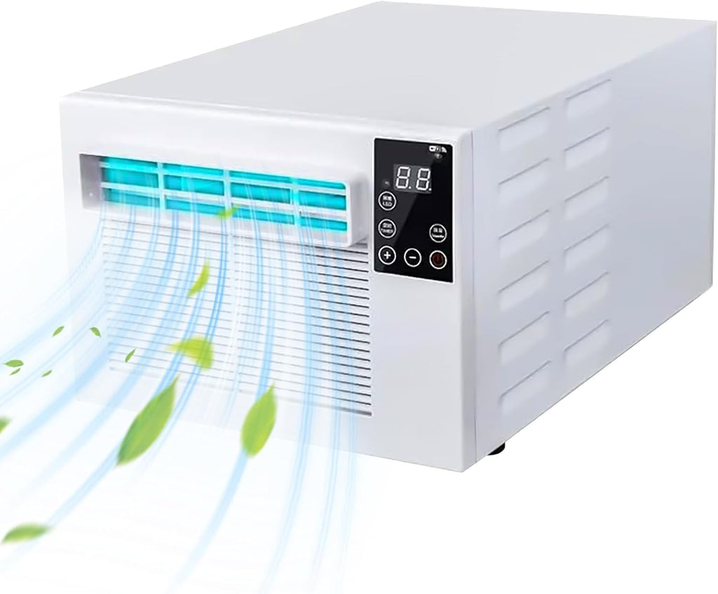 280W Mini Refroidisseur AC Portable Pour Chambre à Coucher, Unité De Séparation Efficace énergétique Avec Minuterie, Mode Veille Silencieux, Conception De Fenêtre De Selle, Pas De Forage Requis, Refro