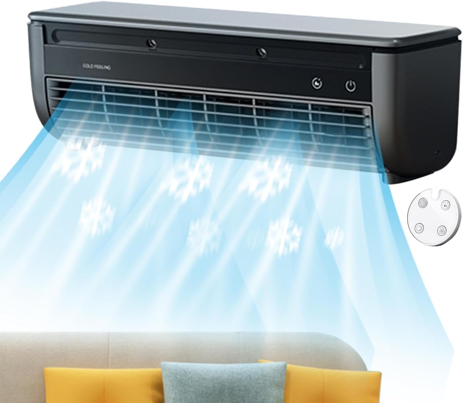 Genérico Climatiseur Mural – Avec Air Conditionné – à Triple Vitesse Avec Recharge Sans Fil E, Pour Maison, Dortoir, Camping-car, Salle De Bain, Cuisine, Salle De Sport
