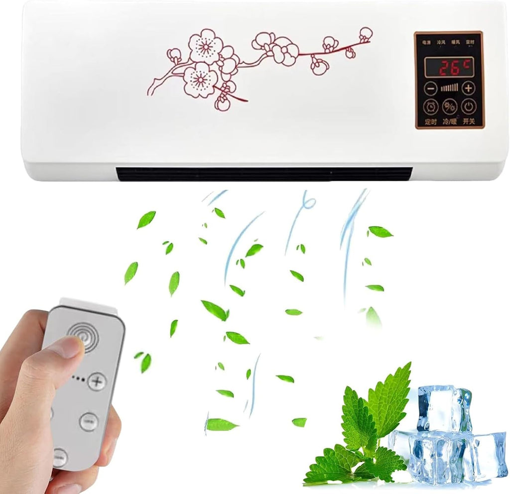  Ventille Portable Double Cool Heat Mode 30dB Ultra Calme Pour La Chambre Jusqu'à 300 Sqft Efficace D'énergie Avec Télécommande Pour L'utilisation De L'appartement De Bureau à Domicile (54 * 20 * 11.5c