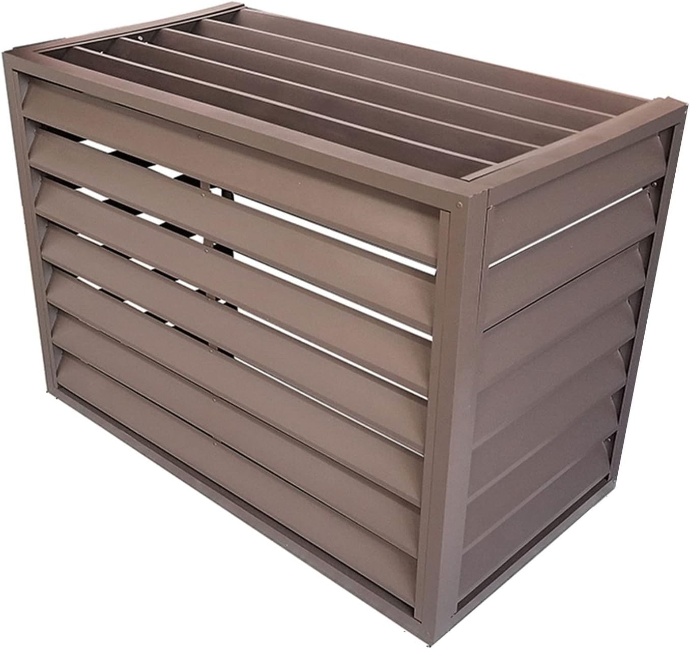 GENERIC Housse De Protection En Aluminium Pour Climatiseur D'extérieur - Résistant Aux Intempéries - Pour Pompe à Chaleur - Solution De Dissimulation - Matériau Extérieur Idéal Pour Toutes Les Saisons