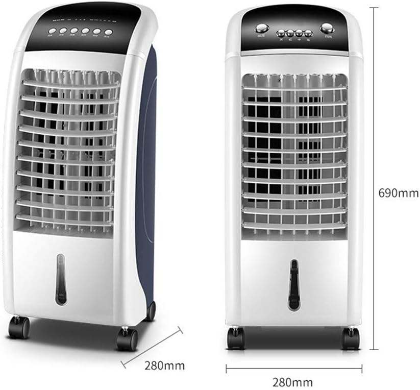  Climatiseur Rafraîchisseur D'air Mobile Économe En énergie Minuterie Fonction Purificateur Avec Filtres à Nid D'abeille 3 Vitesses (Contrôle à Distance)