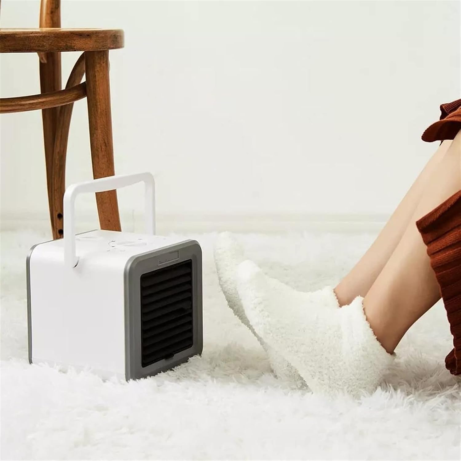  DieffematicKTY Climatiseur Mobile Portable Air Conditioner Water Tank Desktop Fan Mini Heater Four Seasons Home