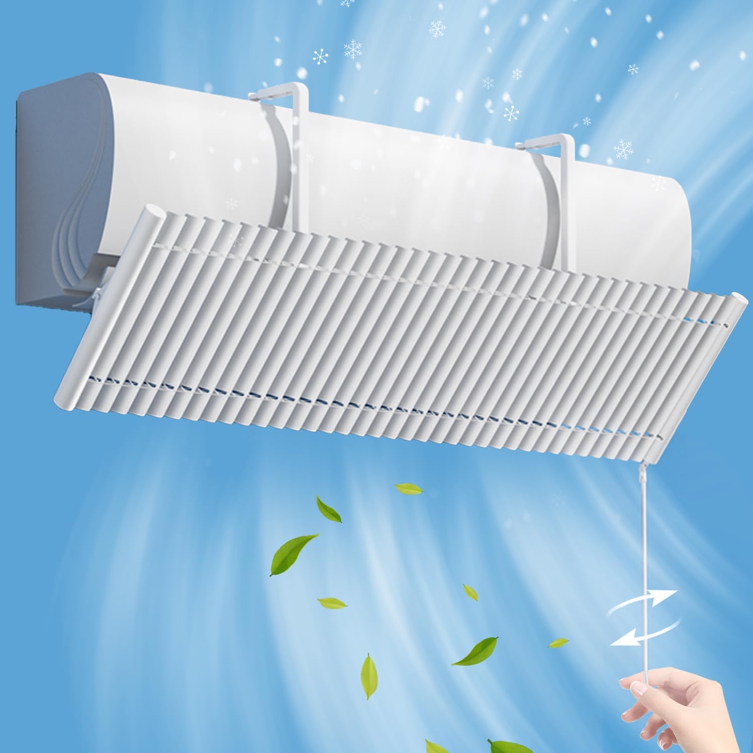  Déflecteur Climatiseur Universel,Déflecteur Réglable Pour Climatiseur Métal Pare Brise Air Conditionné Anti Direct Blowing Déflecteur Bouclier De Climatiseur Froid Pour La Maison