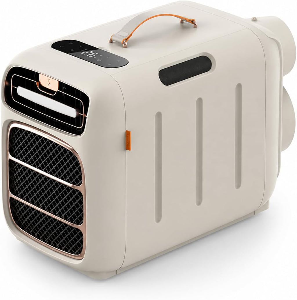  Climatiseur Portable Camping, Mini Climatiseur De Tente Cooling&Heating | Compresseur 5000 BTU, Double Tuyau, Refroidissement 3s, Pour 5-10m², Basse Consommation 420W, Silencieux 45dB