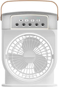  Mini Climatiseur Mobile Sans Évacuation, Ventilateur Brumisateur | Portable Silencieux Rechargeable Type-C Humidificateur Avec Minuterie 3 Vitesses 3 Niveaux De Brume Idéal Pour Chambre Bureau