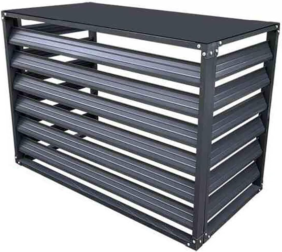 GENERIC Housse De Protection Pour Climatiseur Extérieur Et Clôture D'intimité Décorative Pour Plantes, Grilles, étagère De Rangement Grise (100 X 50 X 70 Cm)