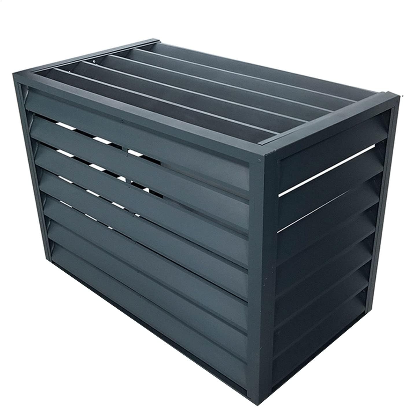 GENERIC Mini Housse De Protection En Aluminium Pour Climatiseur Extérieur - Clôture Grise élégante Pour Dissimuler Les Unités - Utilisation Extérieure/intérieure - Design Résistant Aux Intempéries