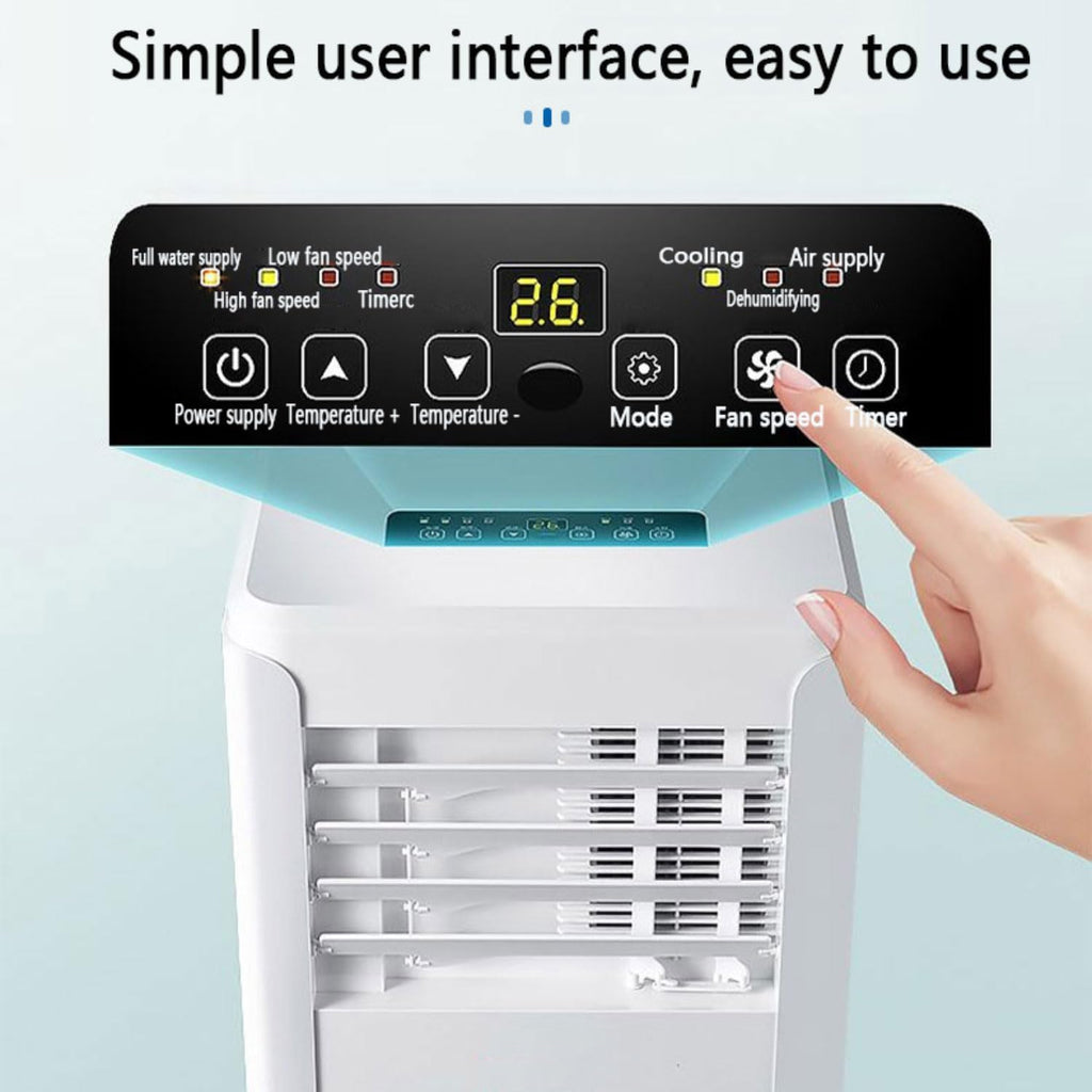  Climatiseur Portable Unités Intelligentes Intelligentes Avec Refroidissement De Refroidissement Demode De Sommeil De Refroidissement Frais Télécommande 24H Timer120° Oscillant Refroidissement AC UnitF