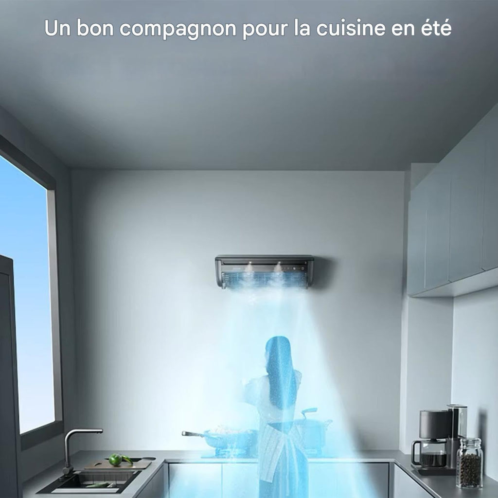  Ventilateur Climatiseur,Ventilateur D'Air Frais Pour Chambre - Rafraîchisseur D'Air Charge Sans Fil Trois Vitesses Pour Maison Bureau Voyage Camping Salle De Bain Intérieur Extérieur