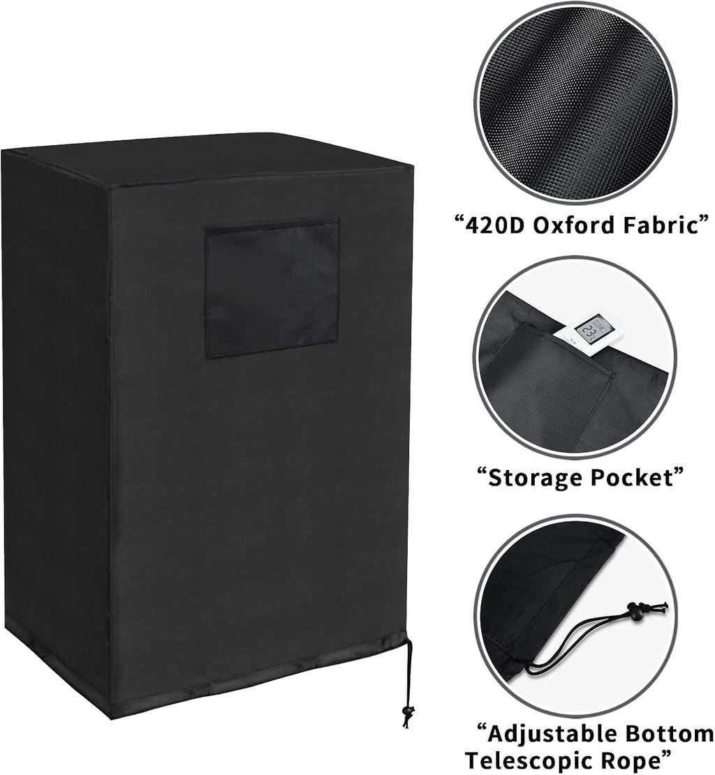  Housse De Climatisation Portable, Housse De Protection étanche Pour Climatiseur Portable, Housse De Protection Avec Poche Pour Accessoires Pour L'intérieur, Tissu 420D (noir)