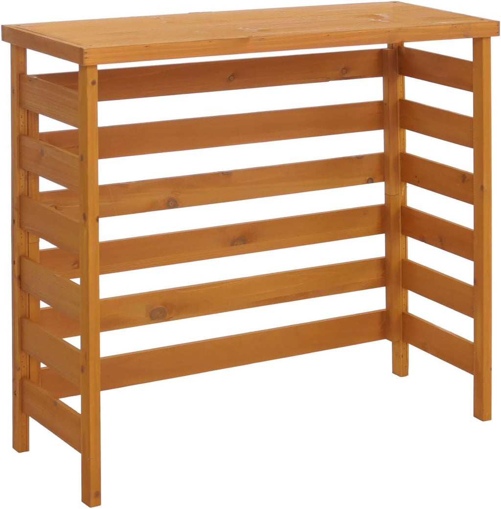  Mendler Habillage Pour Climatiseur/échangeur Thermique HWC-Q15, Cache En Bois Certifié MVG 78 X 84 X 32 Cm - Couleur Naturelle