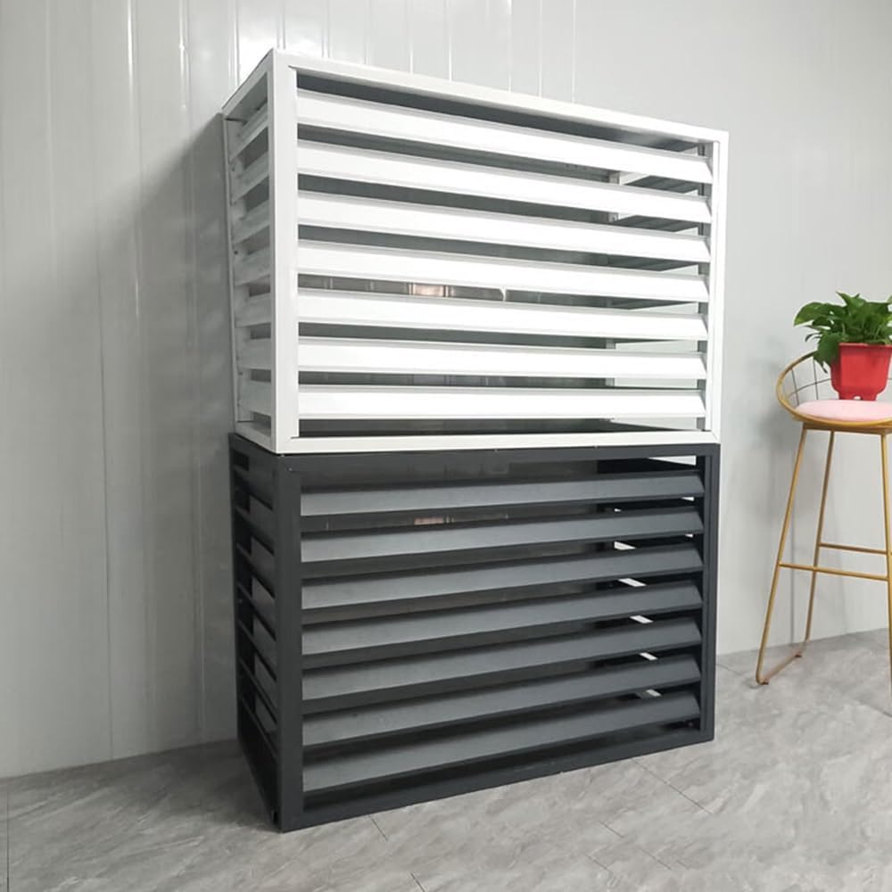 GENERIC Housse De Protection En Aluminium Pour Climatiseur Extérieur - Marron - 110 X 60 X 80 Cm - Résistant Aux Intempéries Et Durable