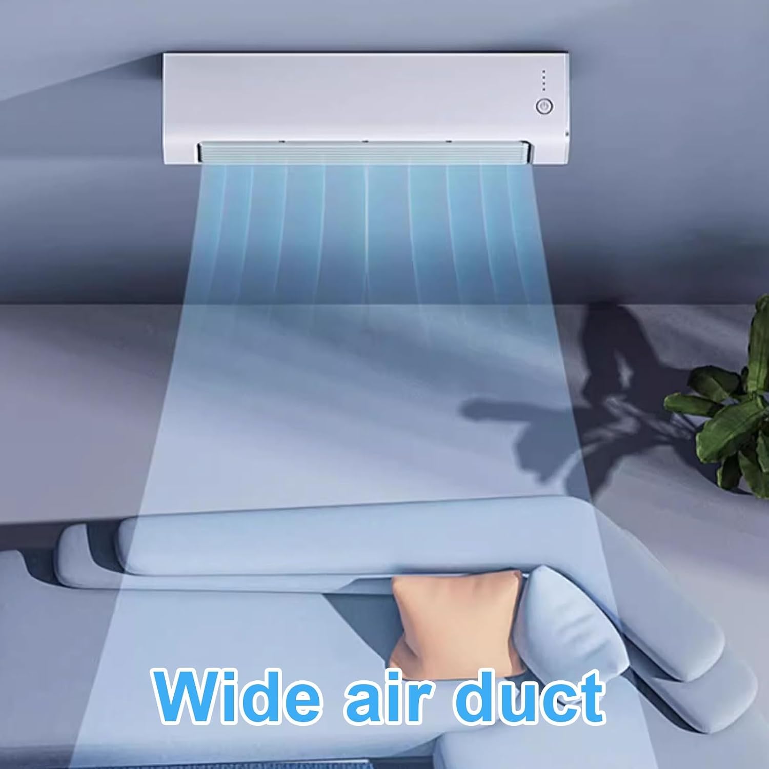 GENERIC Refroidisseur D'air Portable Avec Télécommande, 3 Vitesses De Ventilateur, Conception De Conduit Long Pour La Chambre Et Le Bureau, Pas De Fenêtre Requise, Refroidissement Silencieux Sans Lame Pour La
