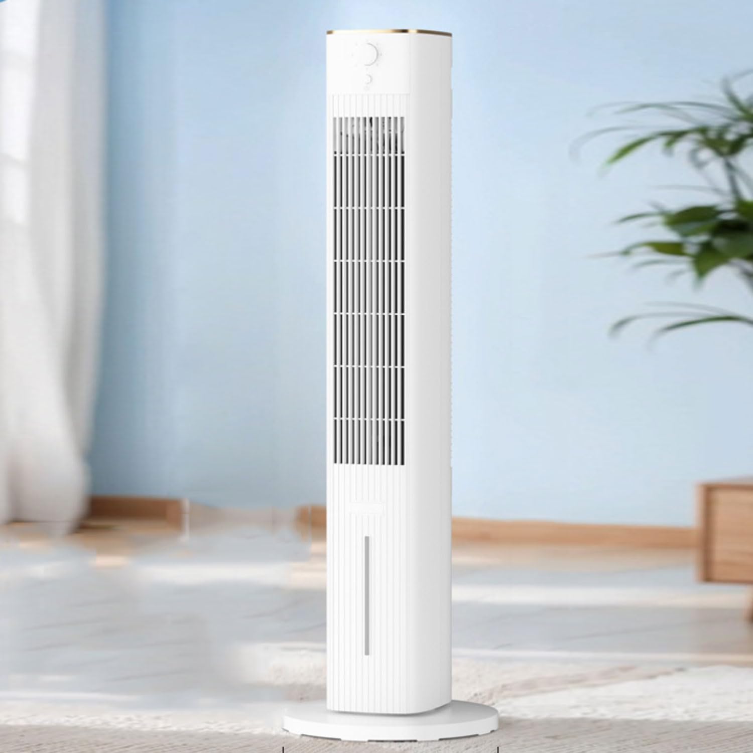  Refroidisseur D'air Colonne Refroidisseur Humidificateur Et Ventilateur Oscillation 80° 3 Vitesses 3 Modes Réservoir D'eau 4.5L Blocs De Glace Climatiseur Mobile Portable Pour Chambre Bureau Blanc