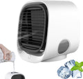 GENERIC Climatiseur Airabreeze, Climatiseur Portable Airbreeze, Climatiseur Portable Avec Veilleuse Led, Refroidisseur De Bureau Usb à 3 Vitesses, Léger Pour Maison, Bureau Et Voyage White