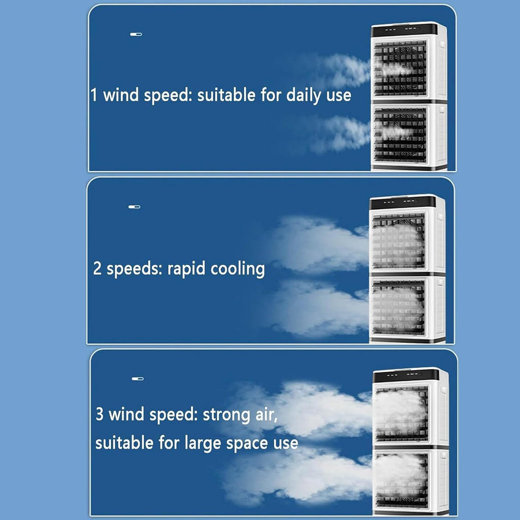 GENERIC Refroidisseur évaporatif Avec Réservoir De 14L, Télécommande Et 3 étapes.Ventilateur De Tour Silencieux Avec Minuterie Pour Chambre Et Bureau.Réfrigération Portable Grâce Au Mur D'eau.