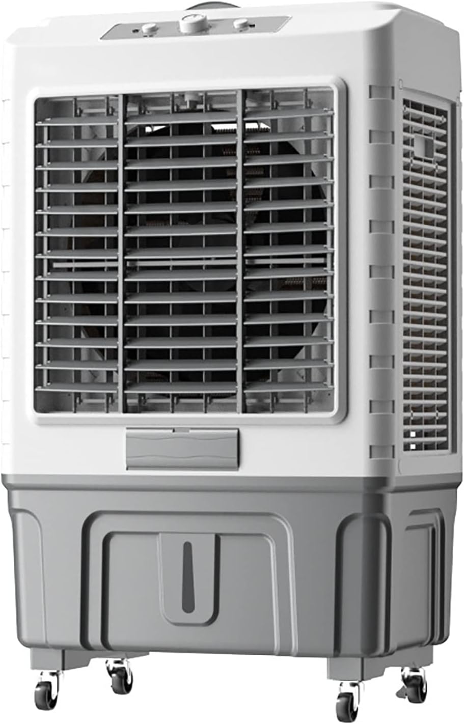  Refroidisseur D'air évaporatif Commercial Puissant Refroidisseur D'air Commercial 3 En 1 Avec Réservoir D'eau De 55 L - Refroidissement, Humidificateur Et Climatiseur Efficaces Pou