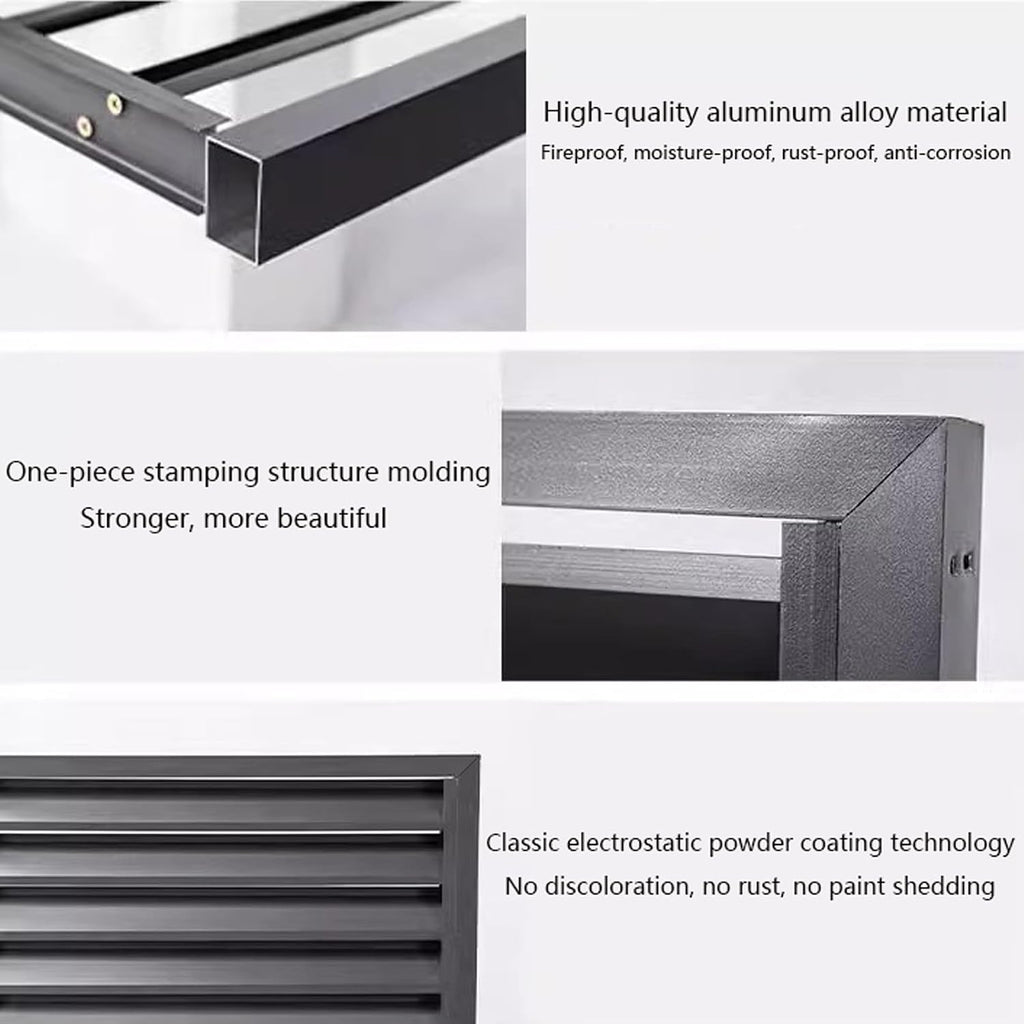 GENERIC Housse De Climatiseur D'extérieur Résistante Aux Intempéries – Protection De Pompe à Chaleur En Aluminium Réduisant Le Bruit – Barrière D'intimité Toutes Saisons Pour Les Conditions Météorologiques