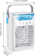  Ventilateur Personnel, Humidificateur D'air, 3 Vitesses, Minuterie 2/4/6 Heures, Climatiseur De Voiture Avec écran Tactile, Alimentation USB