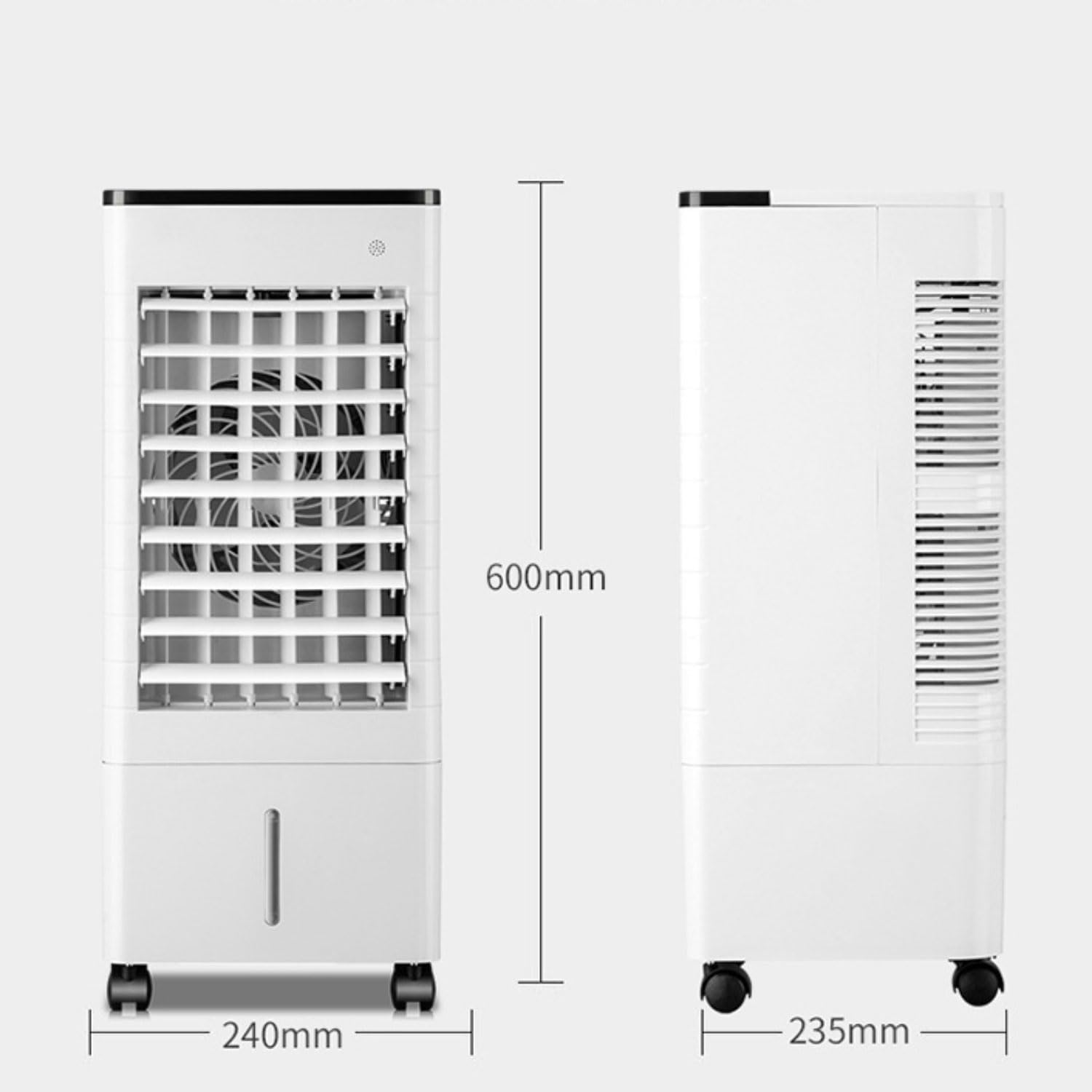  Climatiseur Portable Silencieux Avec Télécommande, Minuterie 15 H Pour Arrêt Automatique Intelligent, 3 Vitesses, Réservoir De 9 L Pour 20 H De Refroidissement, Ventilateur Intégré, Sans Tuy