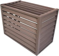 GENERIC Écran De Clôture Pour Climatiseur Extérieur Et Support De Plantes En Alliage D'aluminium Anti-corrosion Pour Unité Extérieure Marron 1,5P – Support De Fleurs Polyvalent Et Couvercle