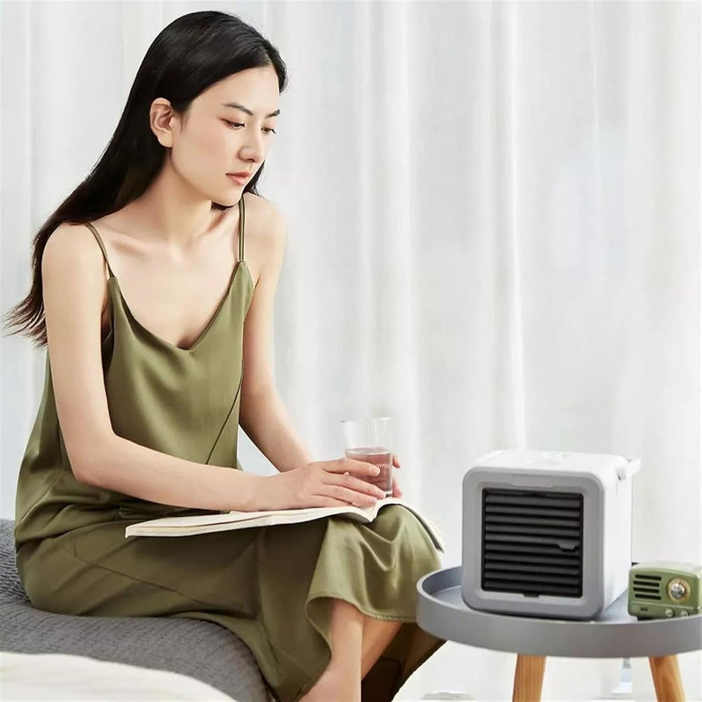  DieffematicKTY Climatiseur Mobile Portable Air Conditioner Water Tank Desktop Fan Mini Heater Four Seasons Home