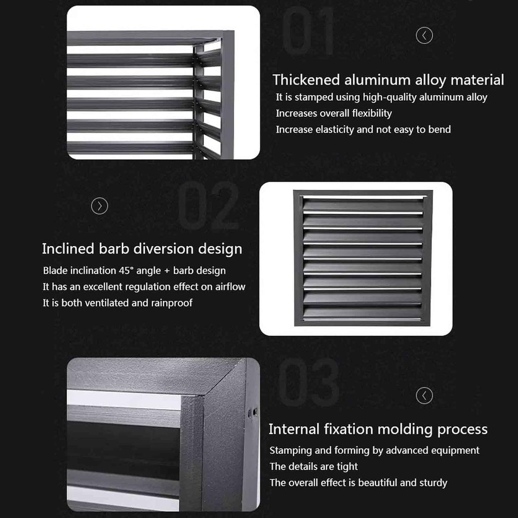 GENERIC Housse De Climatiseur D'extérieur Résistante Aux Intempéries – Protection De Pompe à Chaleur En Aluminium Réduisant Le Bruit – Barrière D'intimité Toutes Saisons Pour Les Conditions Météorologiques