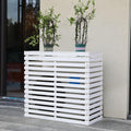 GENERIC Housse De Protection En Bois Pour Climatiseur D'extérieur – Capote à Persiennes En Bois Massif Résistant Aux Intempéries 85 X 35 X 80 Cm – Protection élégante Pour Décoration De Jardin