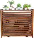  Grille De Protection En Bois Massif Pour Climatiseur, Protection De Confidentialité, Pour Climatiseur Et Pompe à Chaleur, Présentoir Décoratif De Jardin