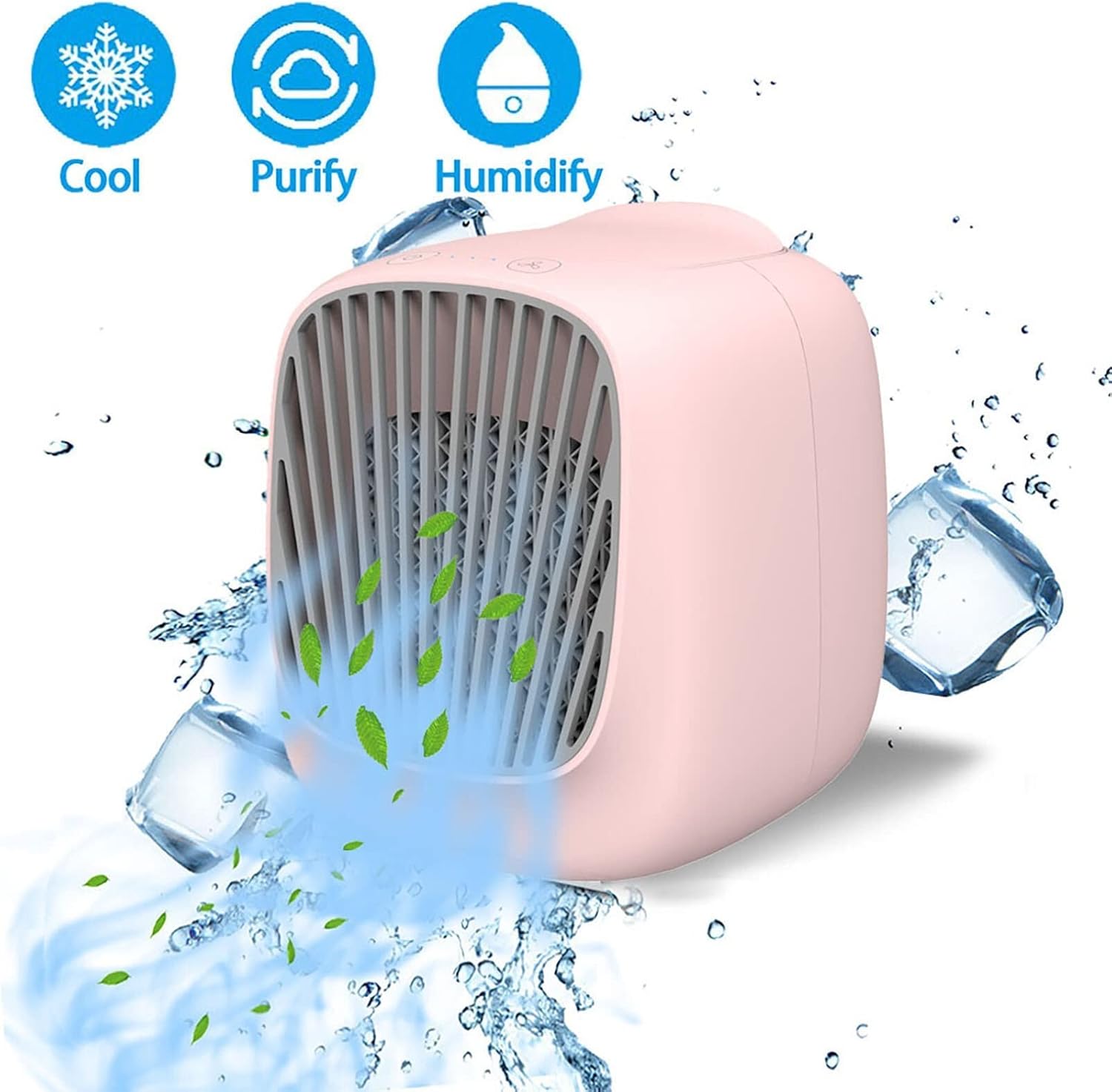  DieffematicKTY Climatiseur Mobile Air Conditioner Air Cooler Fan Water Mist Fan Portable Air Conditioner Fan Mini Office Desktop Humidifier Electric Cooling Fan Cooler