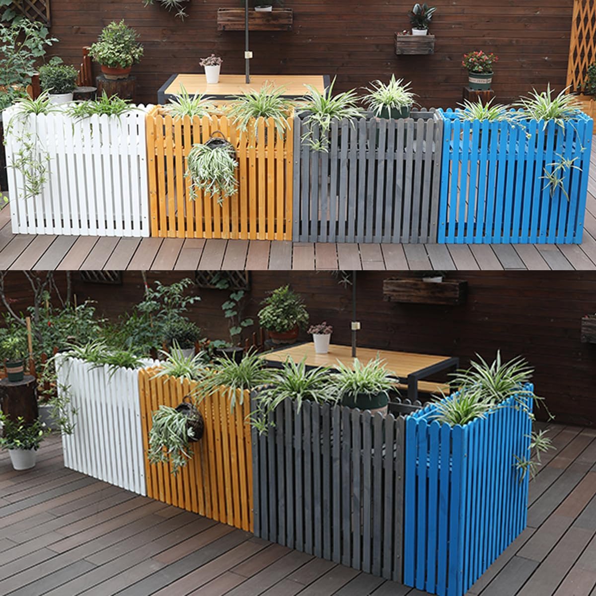 GENERIC Brise-vue En Bois Pour Climatiseur - Résistant Aux Intempéries - Anti-corrosion - 100 X 30 X 60 Cm - Idéal Pour La Décoration De La Maison Et Du Jardin