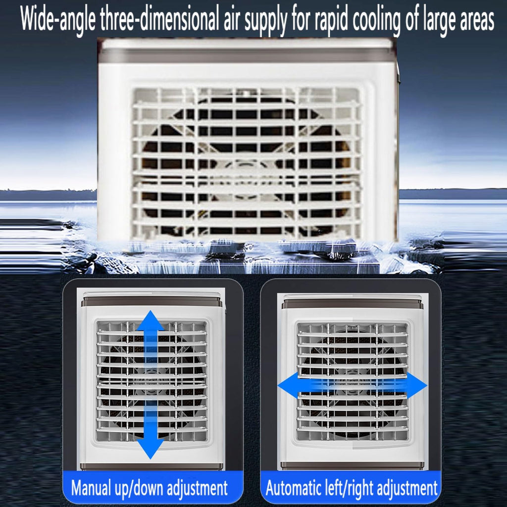 GENERIC Climatiseurs Portables Refroidisseur D'air évaporatif Avec 3 Vitesses Swamp Cooler Sans Fenêtre Portable AC Unit Ventilateur De Refroidissement Qui Soufflent L'air Froid 30LWater Tank Ultra Calme Pour