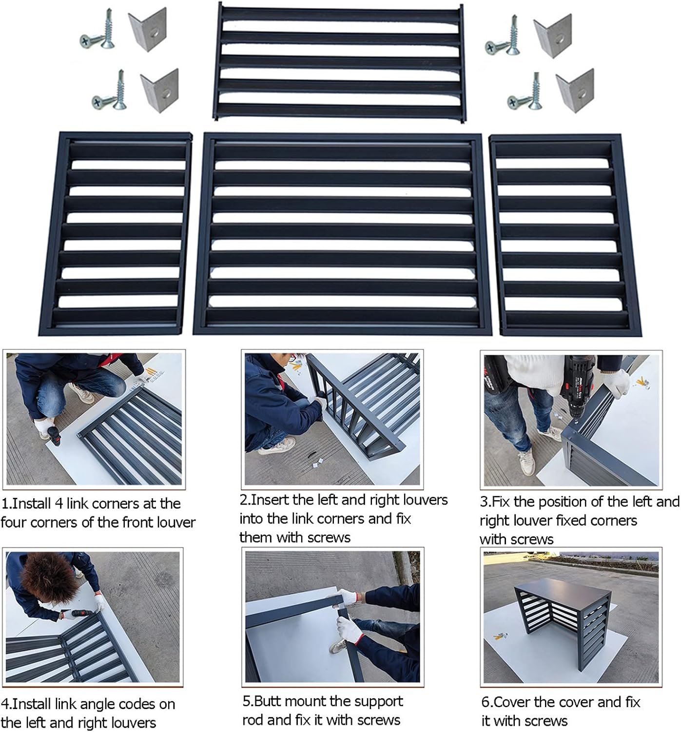  Housse De Protection Pour Climatiseur Extérieur – Clôture D'intimité Antivol Toutes Saisons – Protection Pour Unités Climatiques Extérieures – Résistant Aux Intempéries Et Design élégant
