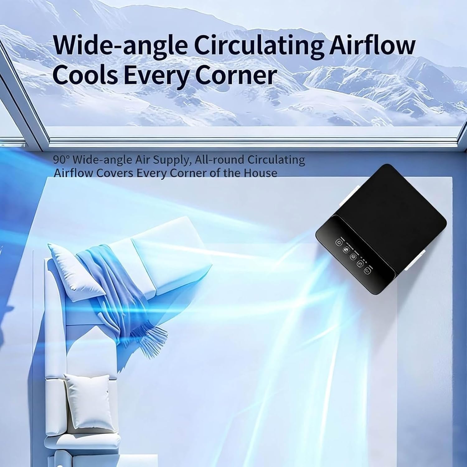 GENERIC Refroidisseur D'air évaporatif Portable 10L Avec Roues, Ventilateur à 3 Vitesses à Faible Bruit Pour La Chambre De Bureau à Domicile, Dispositif De Refroidissement Silencieux à économie D'énergie Avec