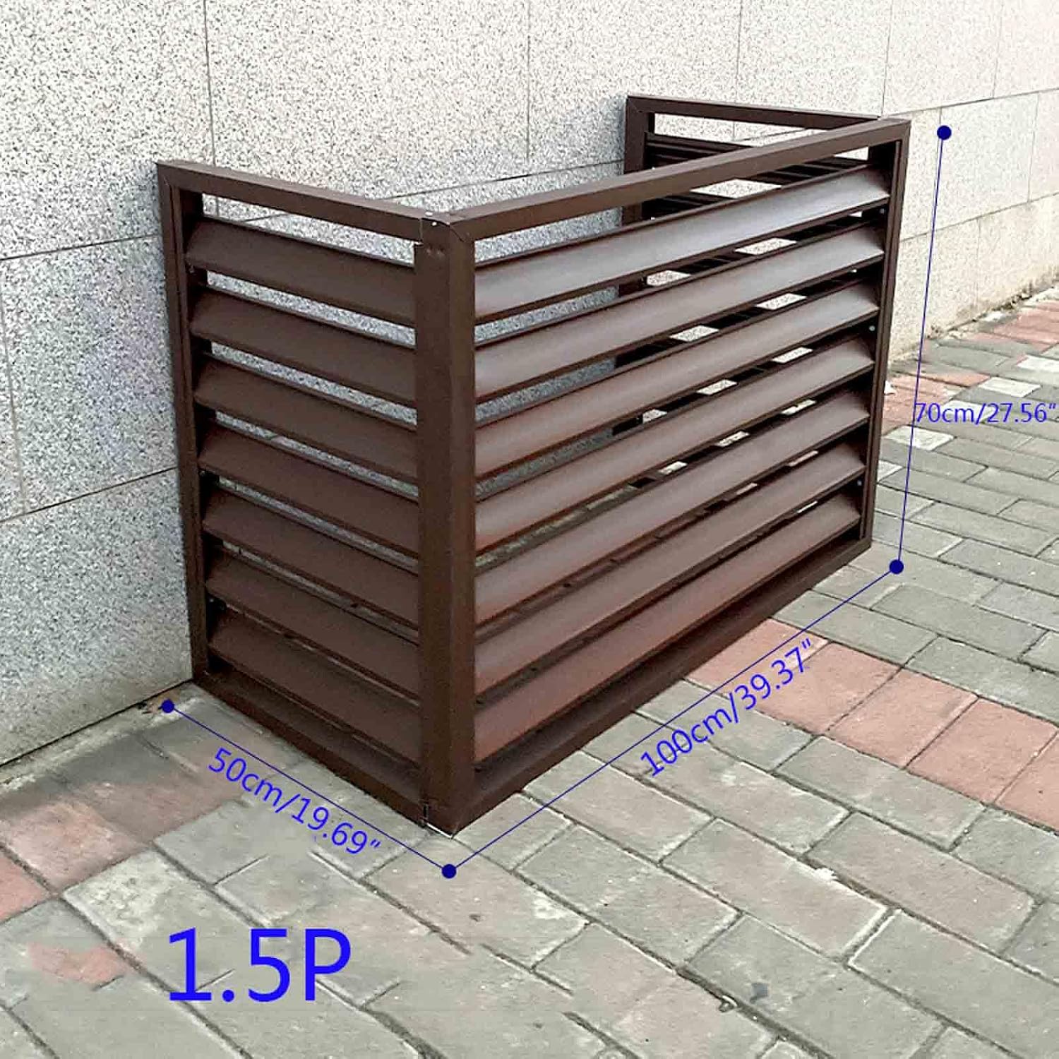 GENERIC Housse De Climatiseur D'extérieur Résistante Aux Intempéries – Protection De Pompe à Chaleur En Aluminium Réduisant Le Bruit – Barrière D'intimité Toutes Saisons Pour Les Conditions Météorologiques