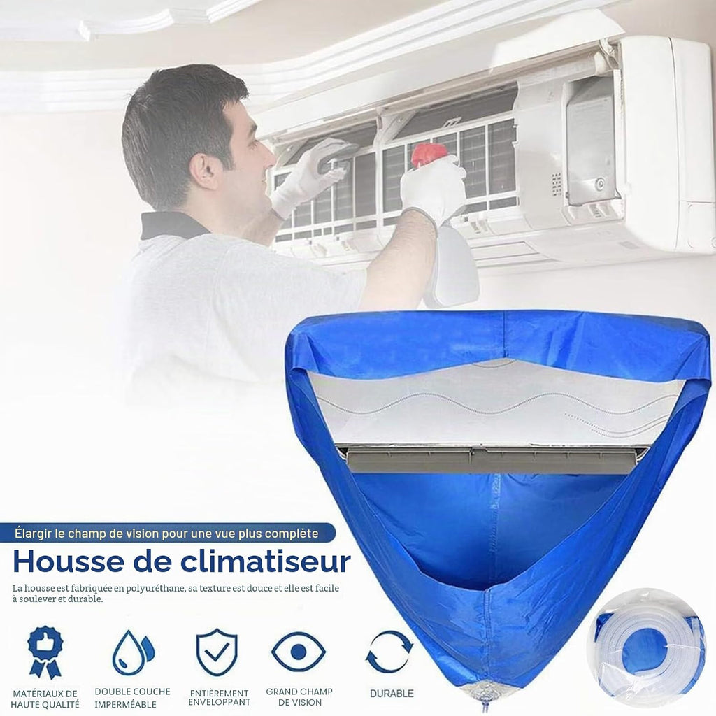  Sac De Lavage Pour Climatiseur D'air, Couvercle Mural Pour Climatiseur Avec Bec De Vidange Et Tuyau étanche Anti-poussière (Q533)