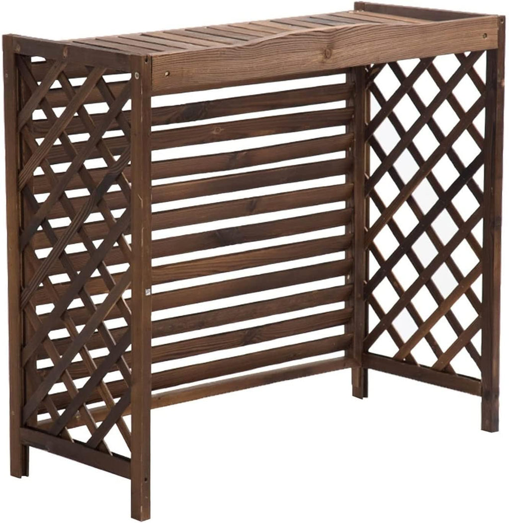 GENERIC Housse Pour Climatiseur Extérieur Et Boîtier De Pompe à Chaleur – Clôture D'intimité En Bois Massif, Poubelle Cachée, Support De Fleurs, Grilles Pour Unités De Climatisation.