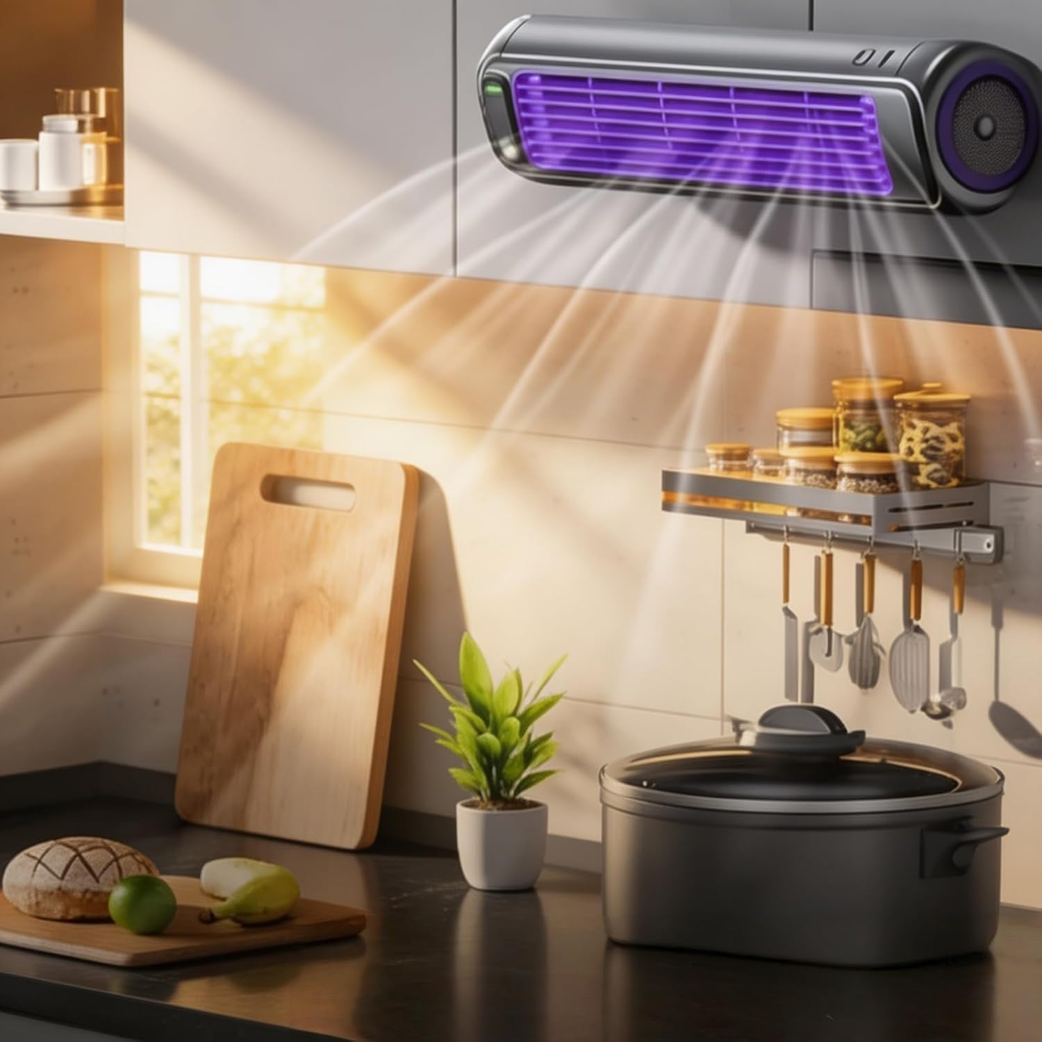  Epicooler Climatiseur Portable - Ventilateur Mural Compact Pour Cuisine, Chambre à Coucher Et Toilettes - Silencieux (gris)