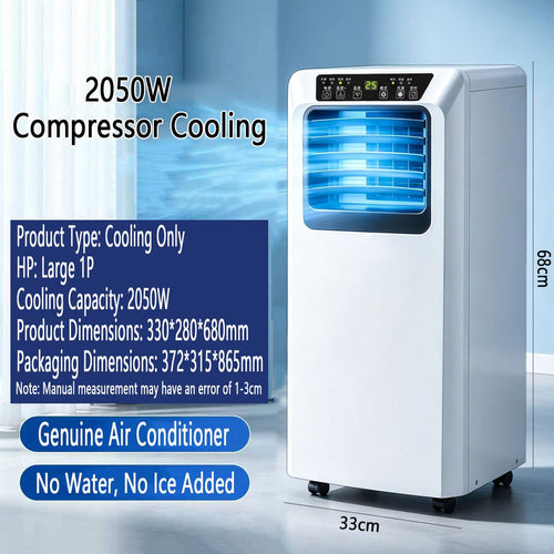  Climatiseur Portable Pour Les Chambres Jusqu'à 300 Pieds Carrés, Unité De Climatisation Intelligente Avec Télécommande, Refroidissement Rapide, Déshumidificateur, Mode De Sommeil Silencieux, Kit De Fe