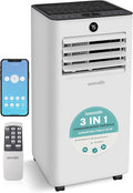  SereneLife Climatiseur Mobile 7000 BTU Avec Évacuation – Climatisation Portable WiFi 3 En 1 Silencieuse Avec Déshumidificateur, Ventilateur Et Kit Fenêtre