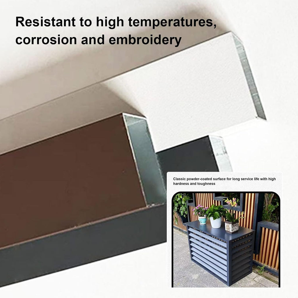 GENERIC Couvercle De Climatiseur Extérieur En Aluminium Pour Pompe à Chaleur - Clôture Décorative Pour Unité De Climatisation - Résistant Aux Intempéries - Solution Cachette Pour Climatiseur Domestique