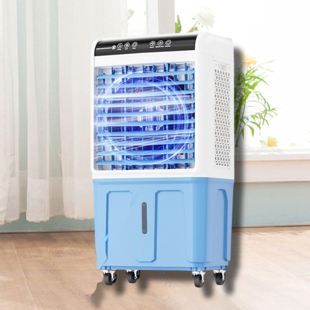 GENERIC Refroidisseur D'évaporation Sans Fenêtre, 40L Tank & Ice Packs, 120 Swing, Ventilateur à Courant Alternatif Portable Pour Chambre à Coucher, Bureau, Patio, Refroidissement Silencieux, Pas De Tuyau Néc