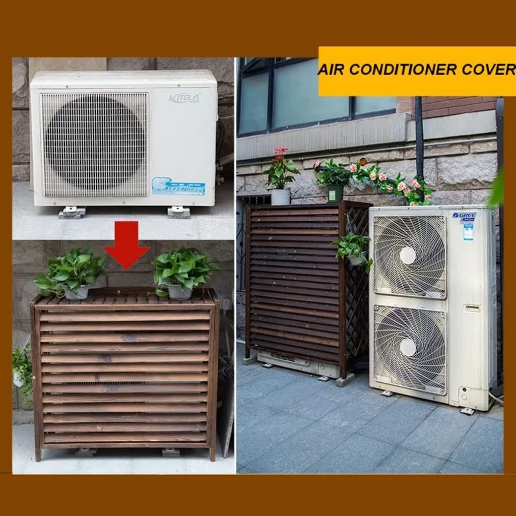GENERIC Housse De Protection Pour Climatisation Extérieure - Brise-vue Pour Clôture - Support De Fleurs Caché - Séparateur D'espace - Filet De Protection Contre La Chaleur Pour Climatiseur De Fenêtre Et