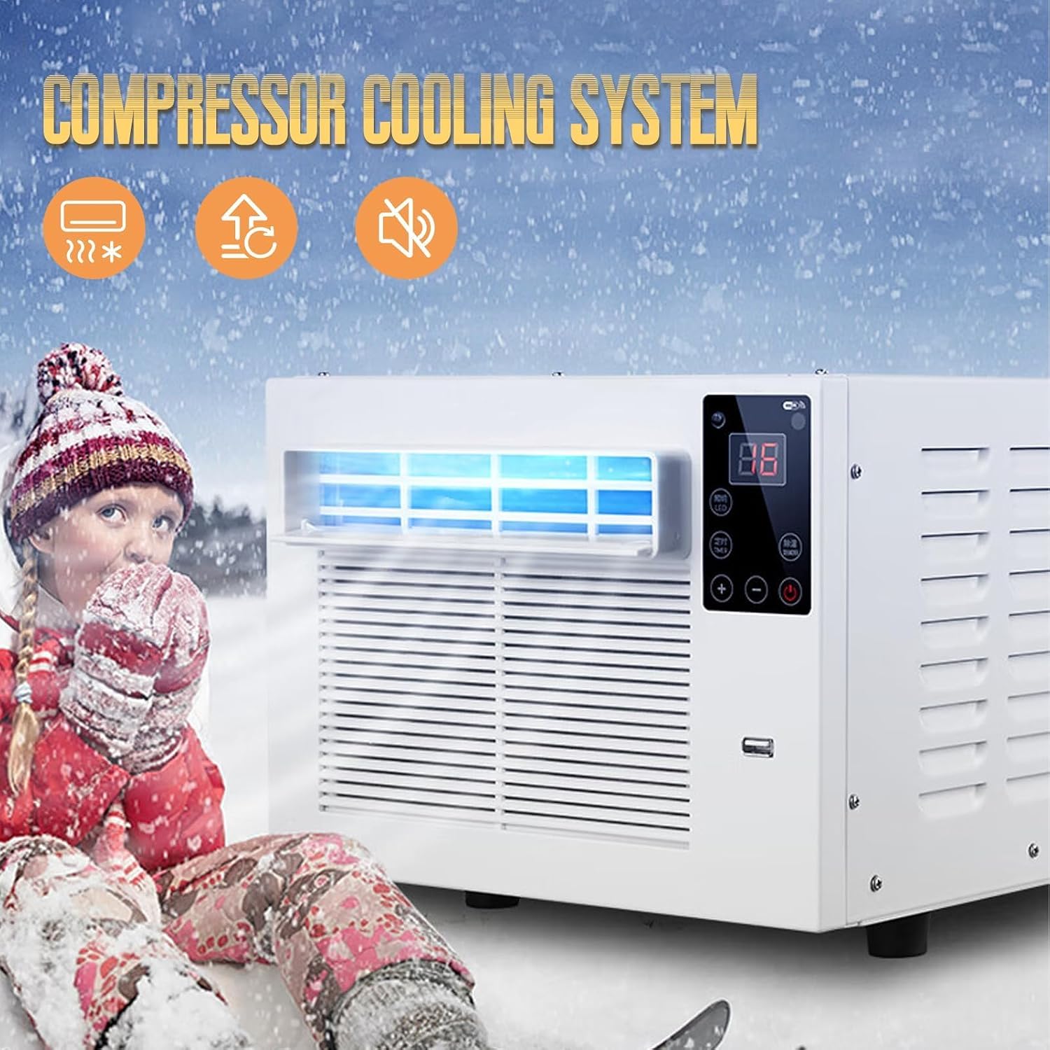  Climatiseur Portable, Déshumidificateur De Refroidissement Rapide, Pas D'unité Extérieure, Mini AC Compact Pour Chambre à Coucher, Cuisine, Dortoir